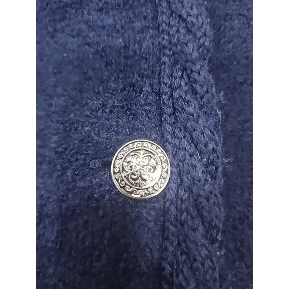 Talbots Blue Wool Knit Blazer 3 Button Jacket Women's 12 - Picture 11 of 11